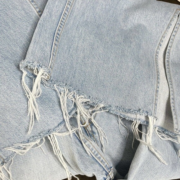 GRLFRND Blue Markie Extra Wide Low Rise Slit Hem Jeans - Picture 13 of 15